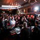 DeBonis and Mikros address the crowd at Logan Arcade’s Founder’s Day Tournament